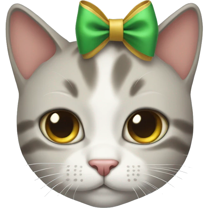 Cat with bow emoji