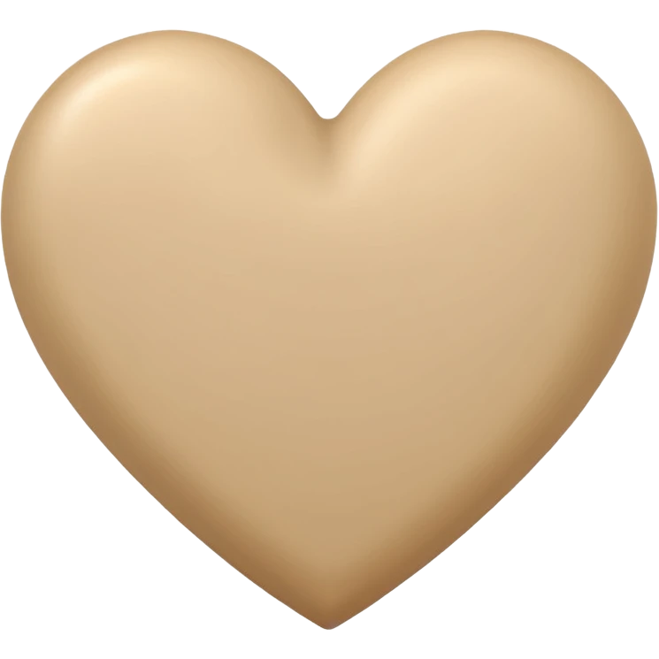Beige heart emoji