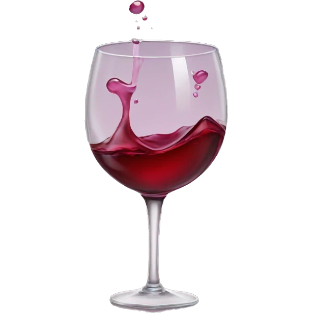 wine overflowing from a glass  emoji