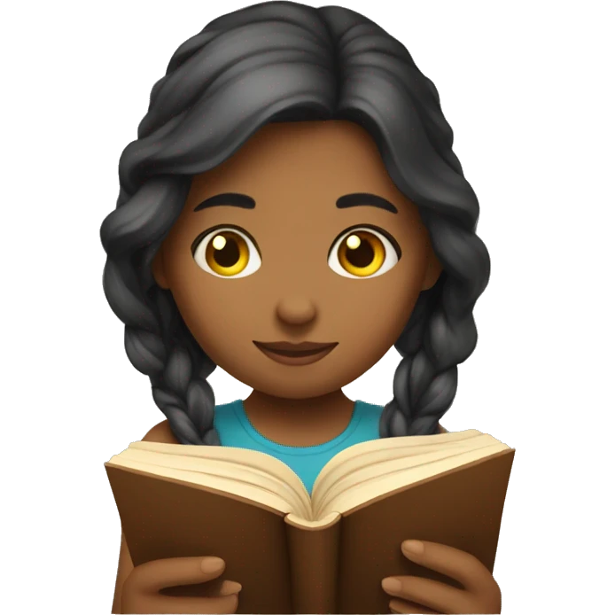 Girl reading a book  emoji