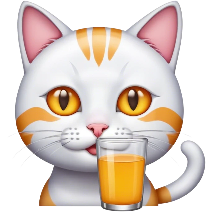 Cat with zero juice emoji