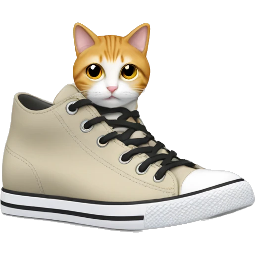 shoe with a cat coming out emoji