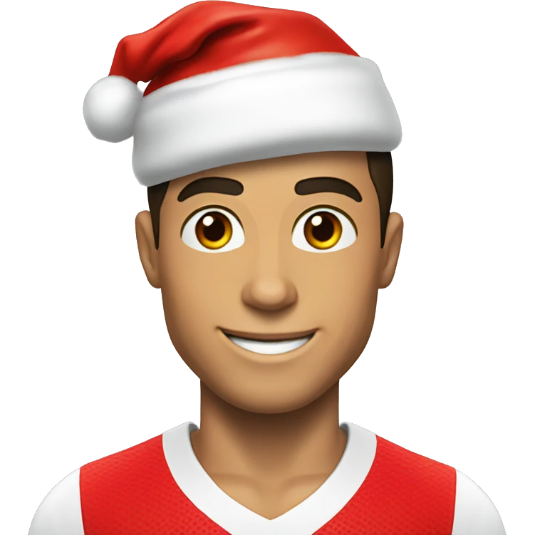 cristiano ronaldo with santa hat emoji