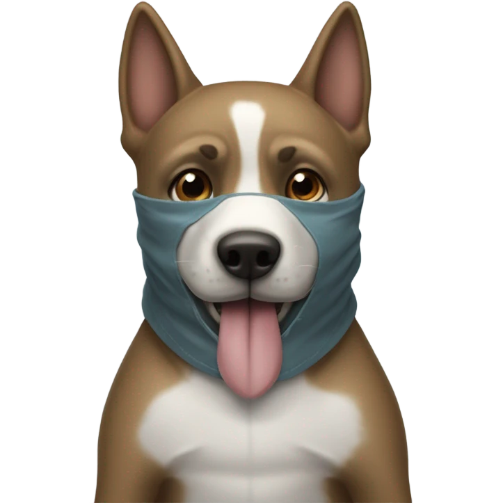 Un perro disfrazado de tiburón  emoji