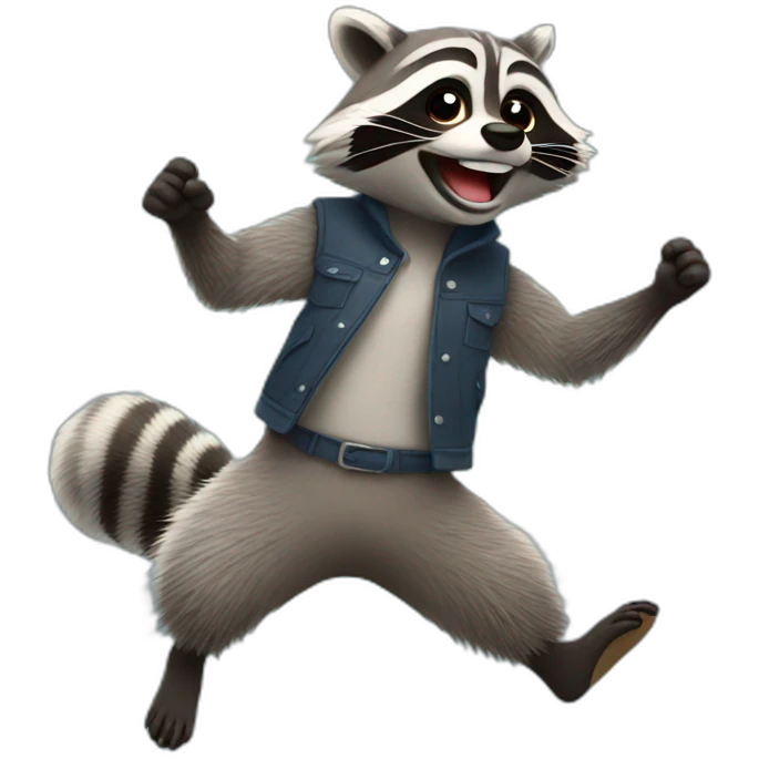 dancing raccoon emoji
