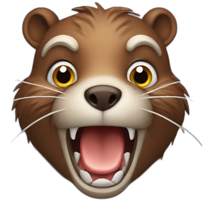 beaver scared emoji