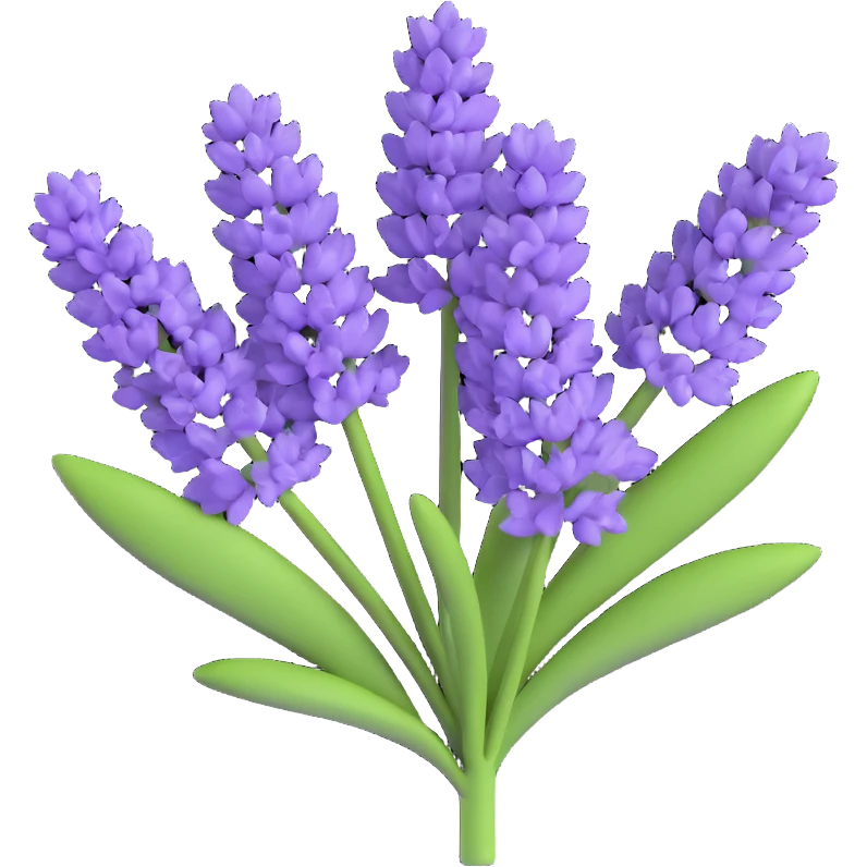 lavender flower 3D emoji style emoji