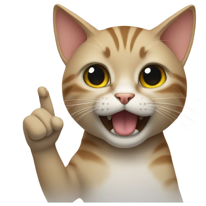 Cat flipping off  emoji