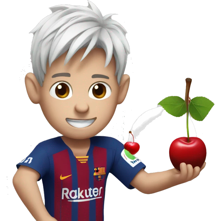Messi picking cherries  emoji