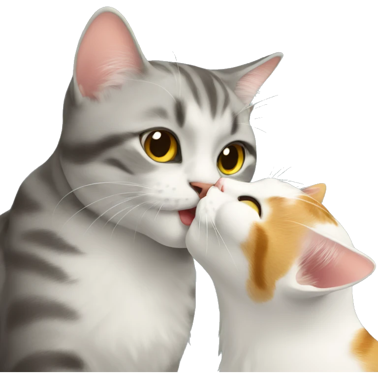 Cat giving kiss emoji