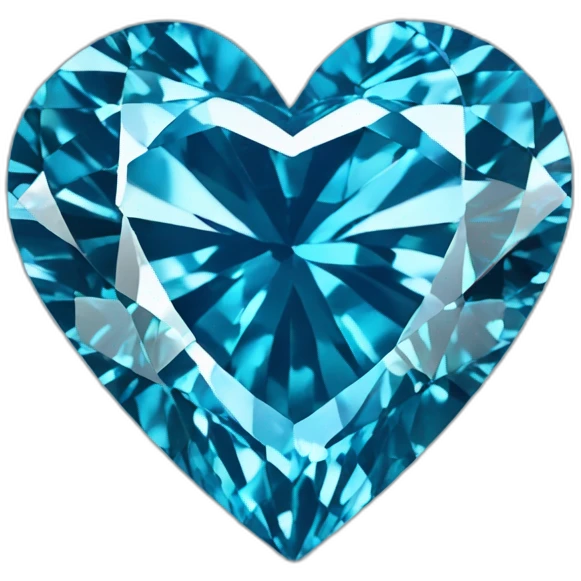 Heart shaped 56-carat blue diamond emoji