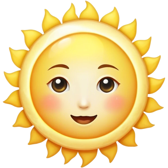 a really bright  big sun and a small moon who shines because of it. the sun is bigger and the moon bright too emoji