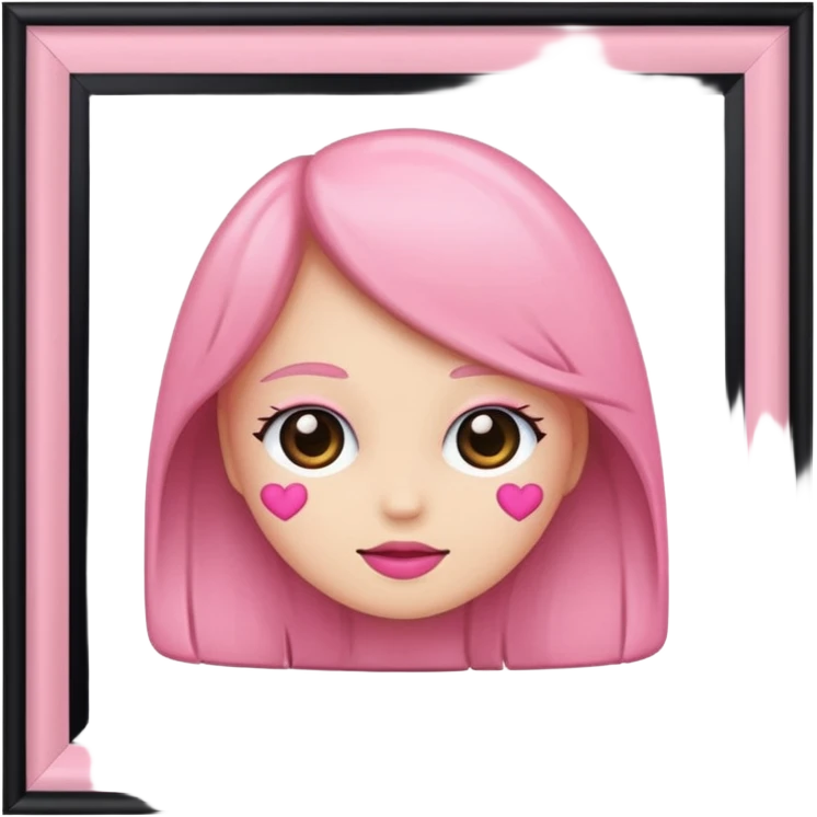 pink girly framed photos of something girly emoji