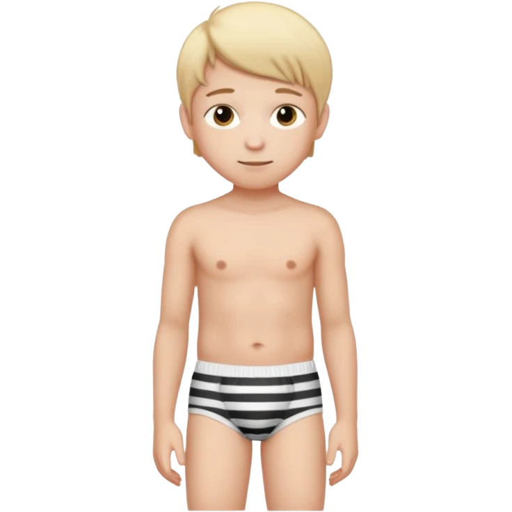 Kid with a shirt and underwear emoji