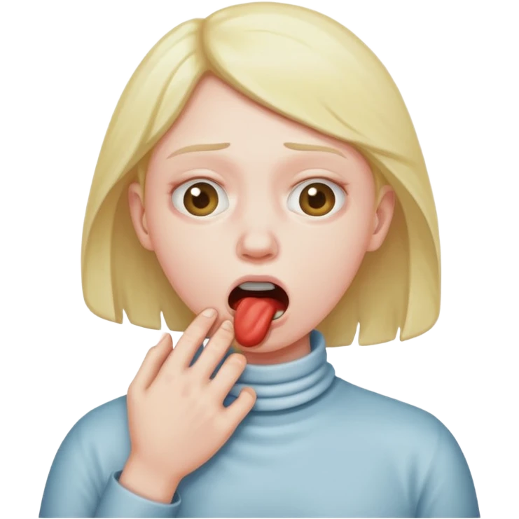 person choking themselves  emoji