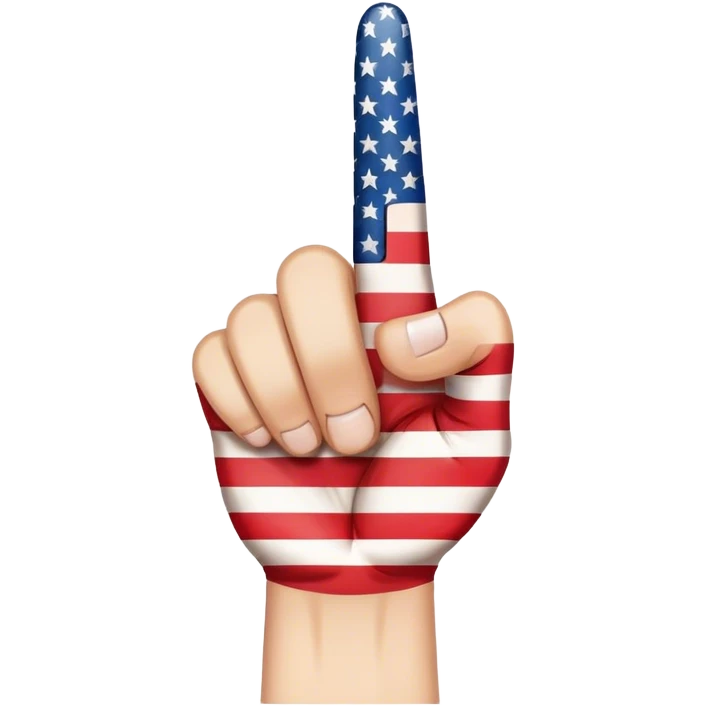 American flag middle finger emoji