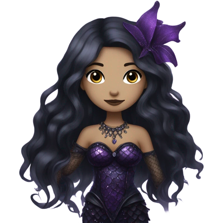 goth mermaid hime girl emoji