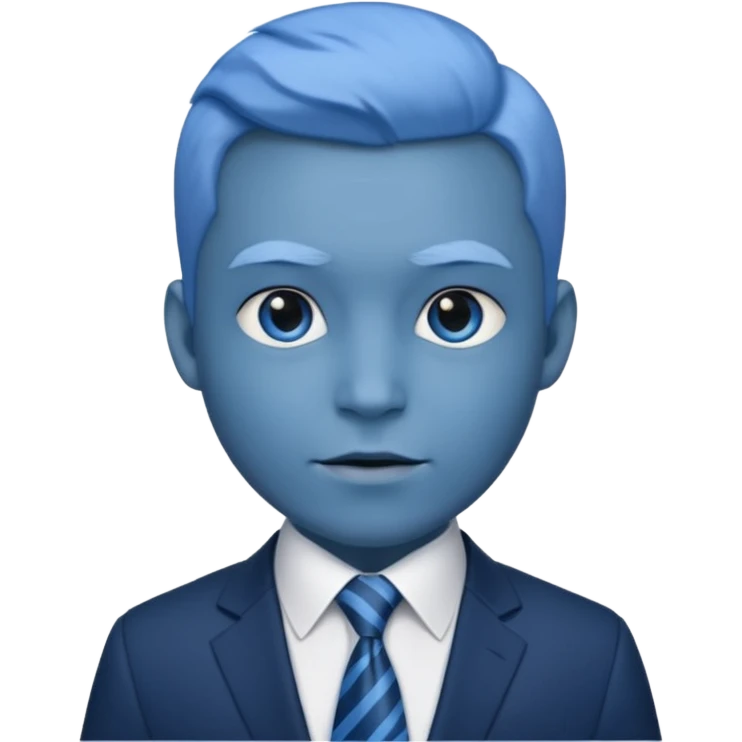 Blue blood image   in professional look emoji