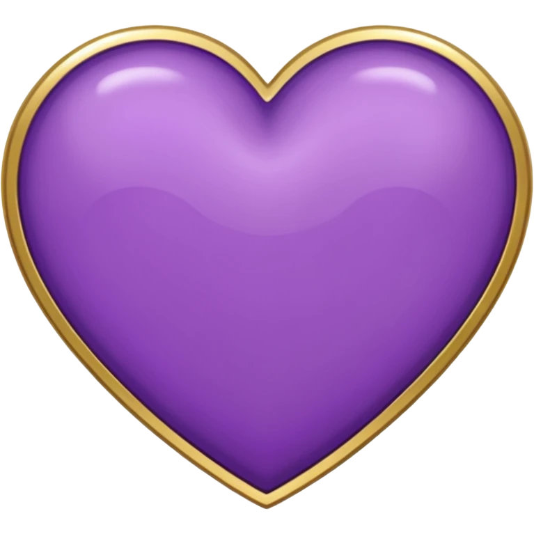 purple heart with a gold outline emoji