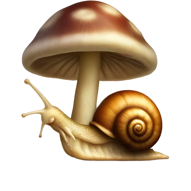 Snail on a mushroom emoji