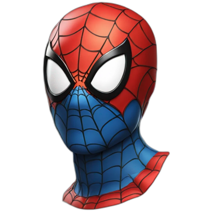 Comics Spiderman bust in red emoji