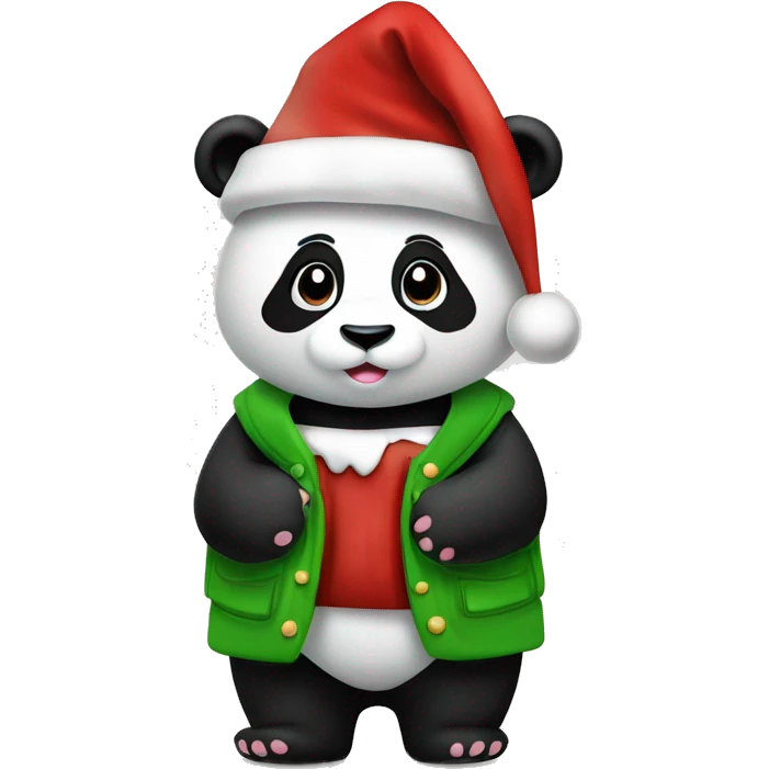 panda vestito da babbo natale  emoji