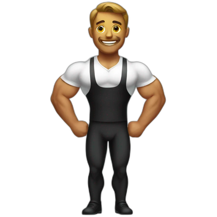 Bodybuilder waiter emoji