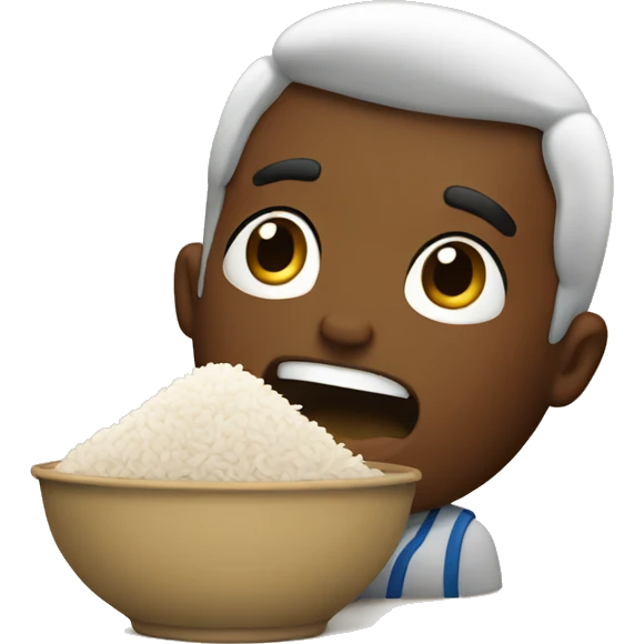 Me eating rice emoji