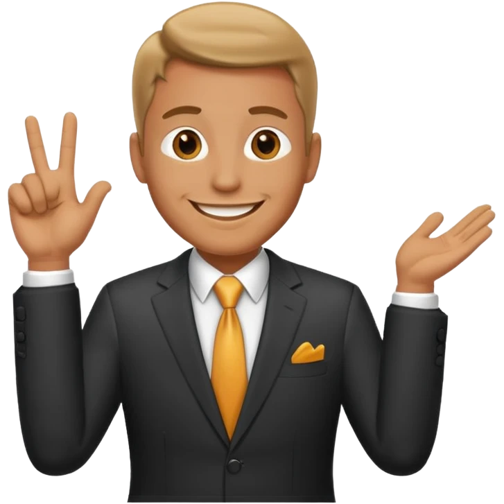 Man celebrating 20 years work anniversary  emoji