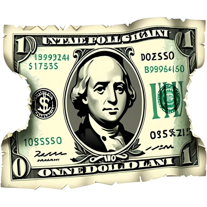 Ripped dollar bill emoji