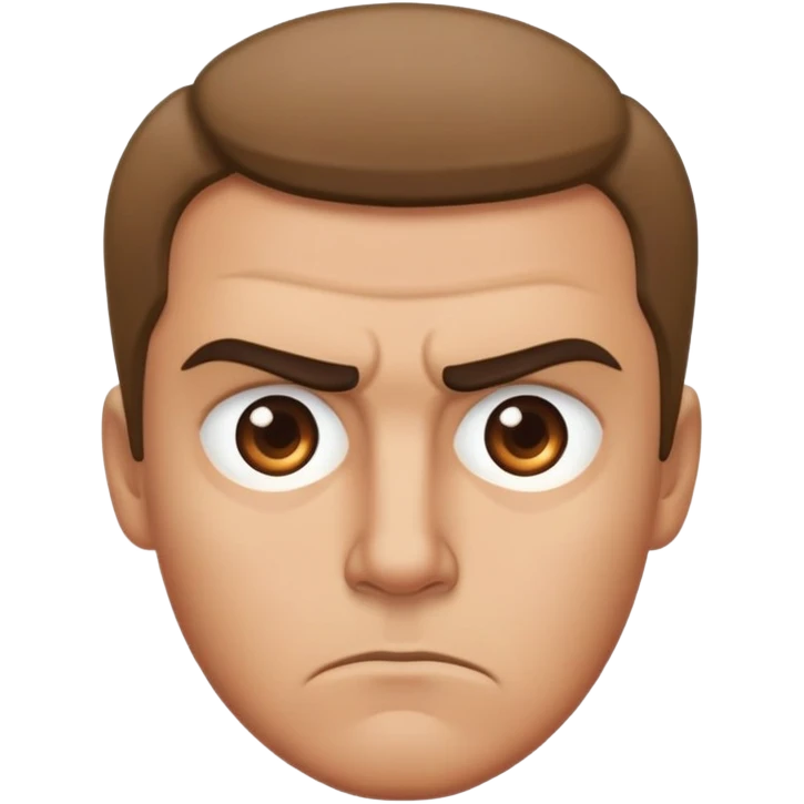 stern serious face with furrowed brow emoji