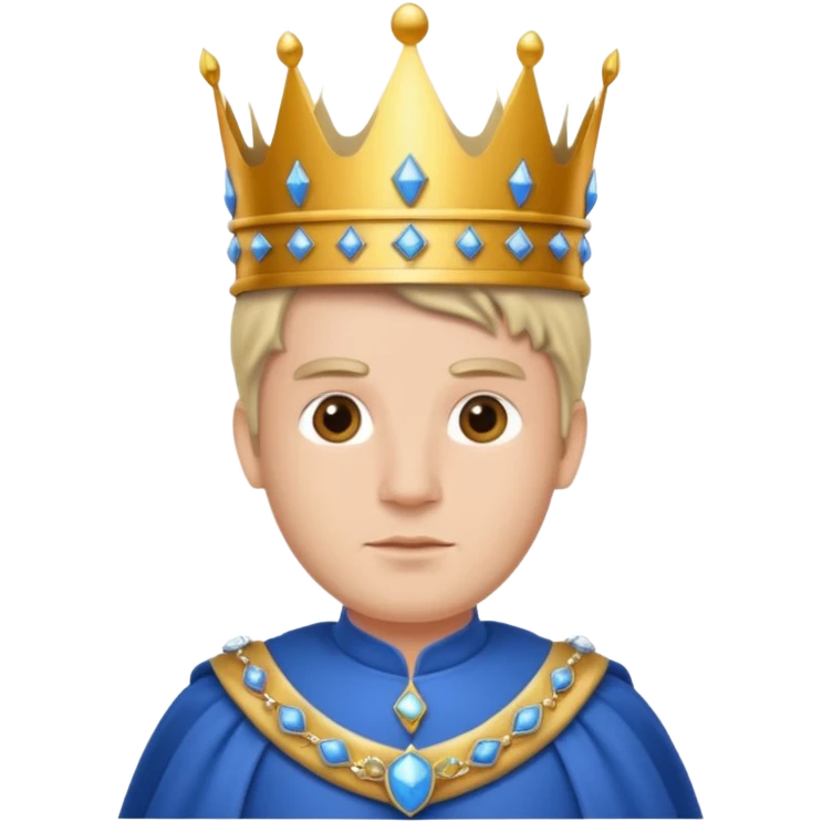 king with crown and blue outfit emoji