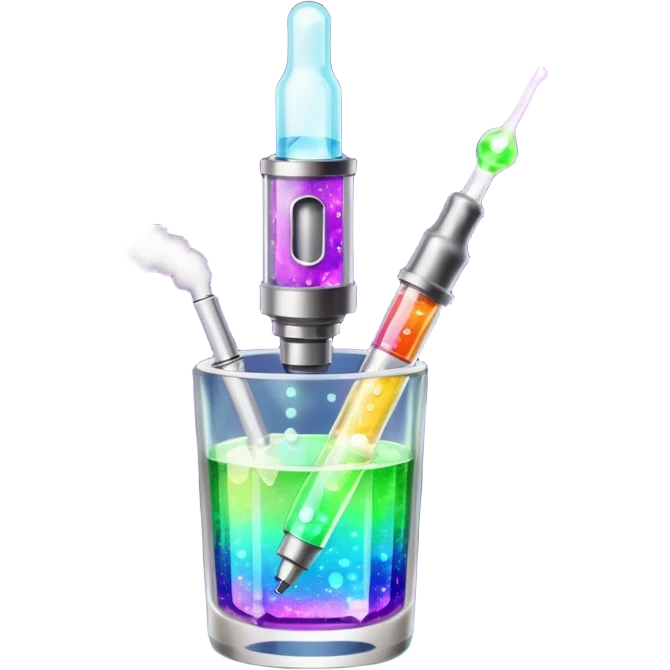 sparkly geek bar vape emoji