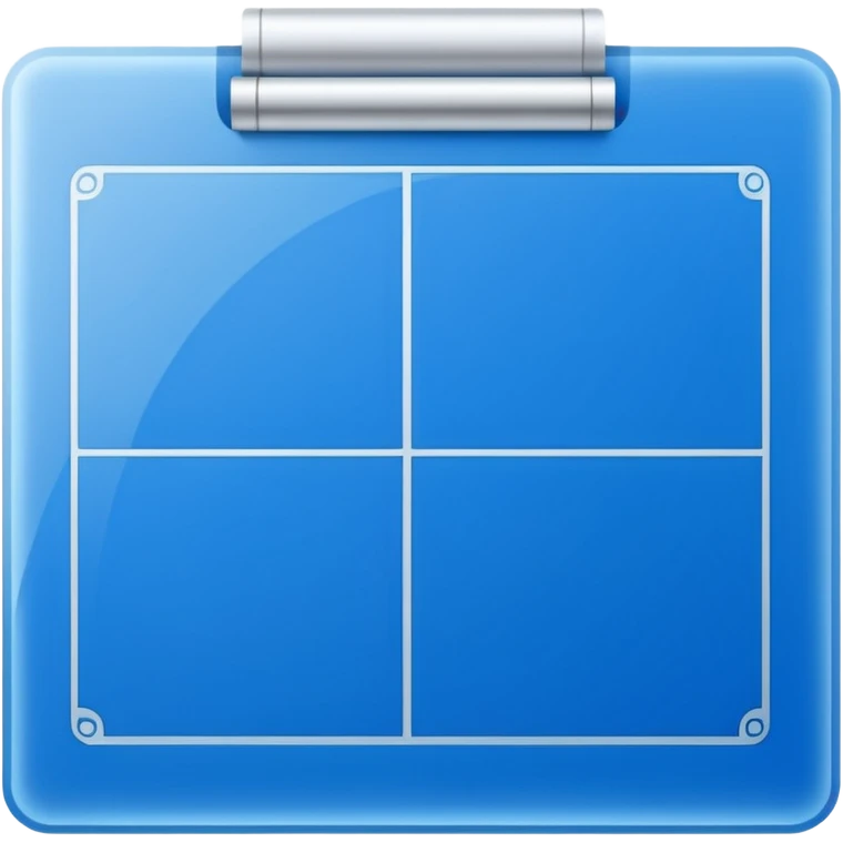 Clean white icon of a blank blueprint or empty document with light outlines, minimalist vector style, transparent background. emoji