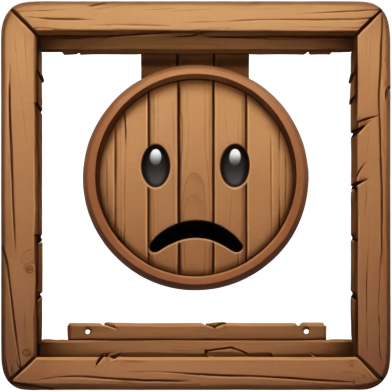 Wooden trap door (no face) emoji