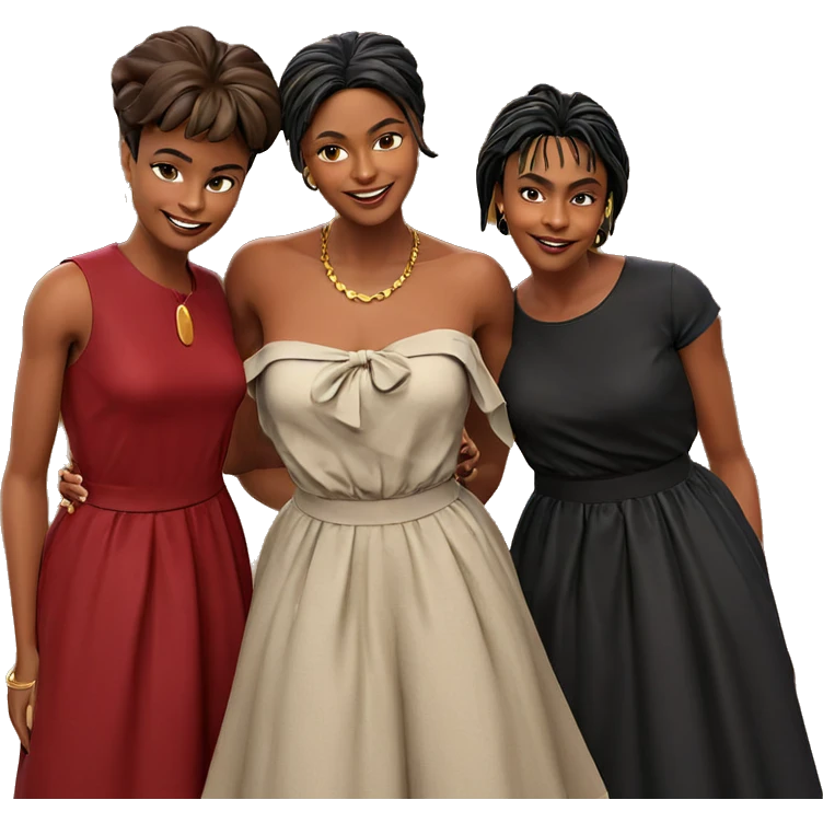 happy moments with stylish friends emoji