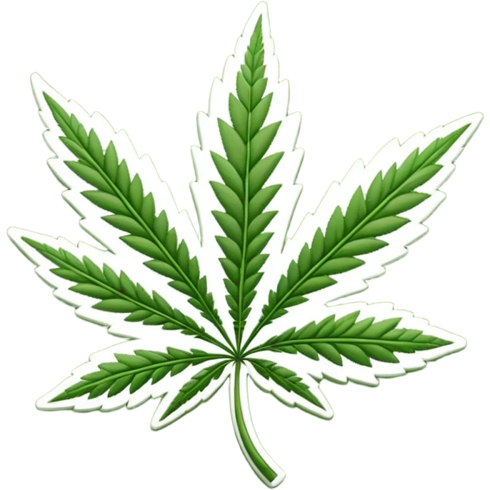white marijuana icon emoji