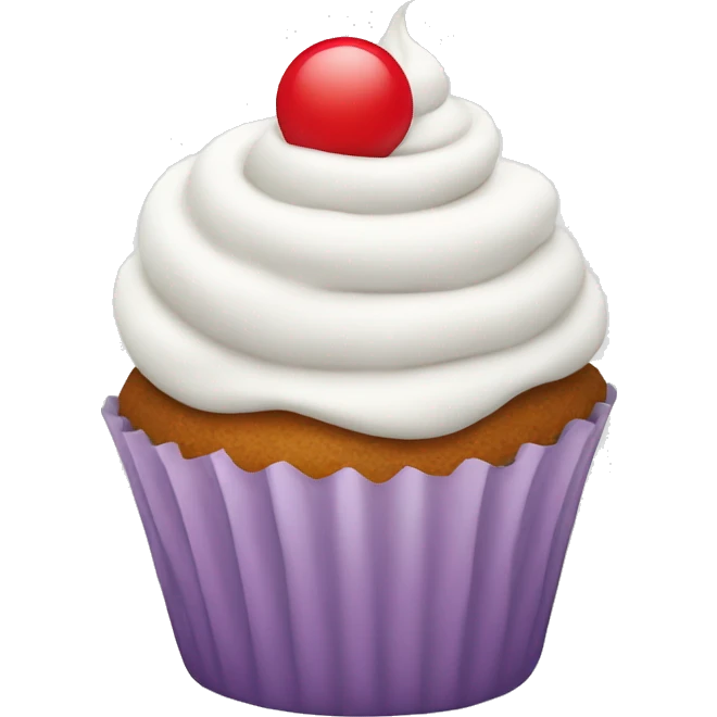 Cupcake with white frosting emoji