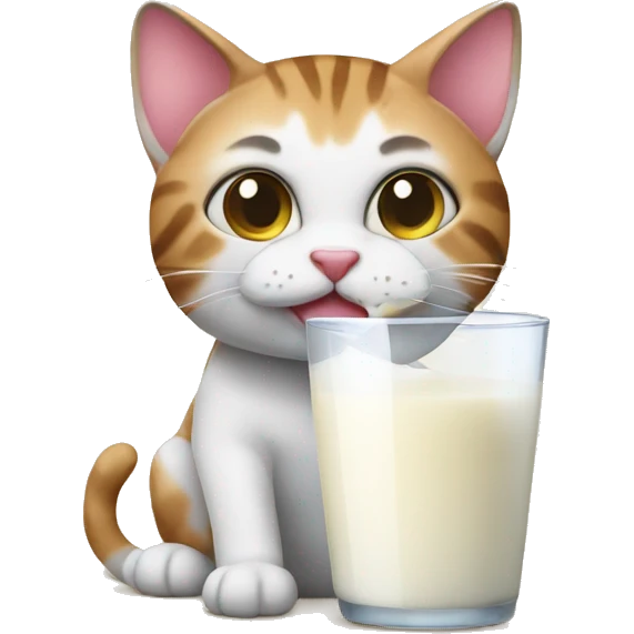Cat prink milk emoji