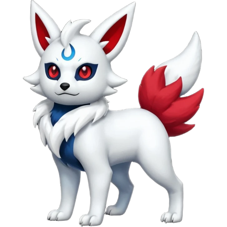 Absol-Zorua-Umbreon-Zangoose-fusion (full body) emoji