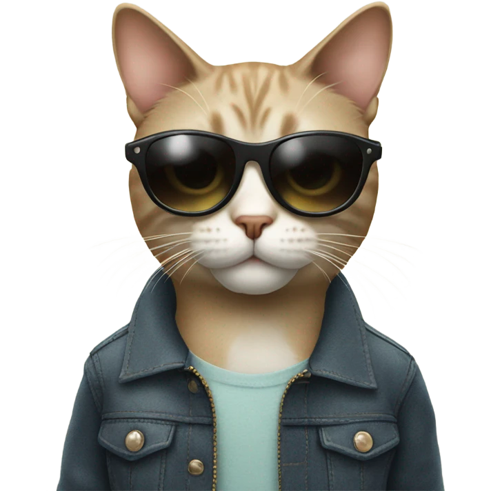 Cat with sunglasses emoji