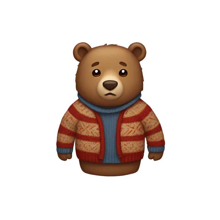 Bear wearing a sweater emoji