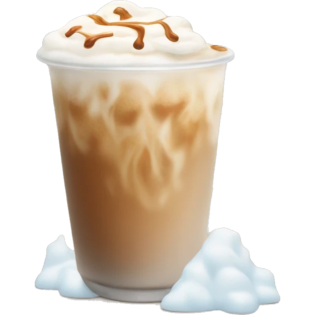 iced chai latte with cold foam  emoji