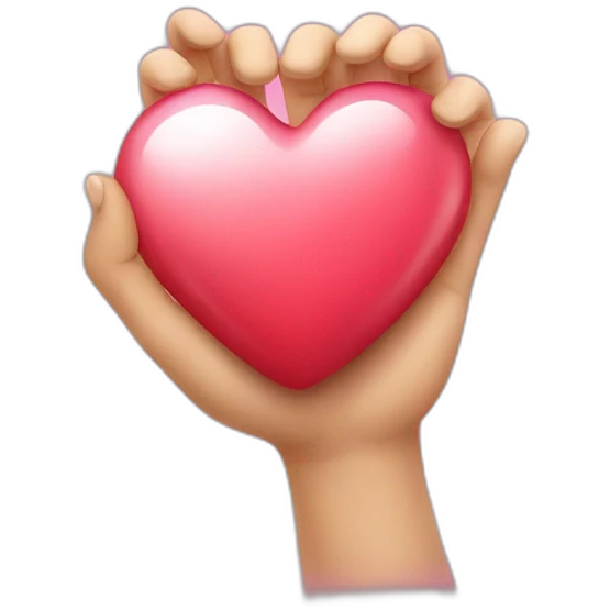 Heart whit hand emoji