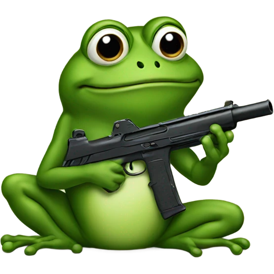 frog with a gun emoji