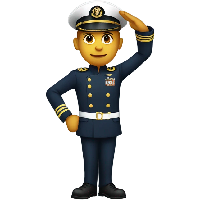 Captain ship saluting emoji