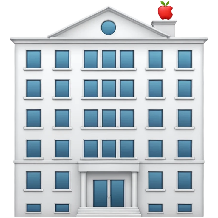 white apartment building, apple emoji style emoji