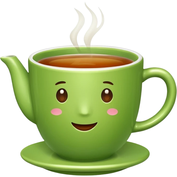 emoji green cup with tea emoji