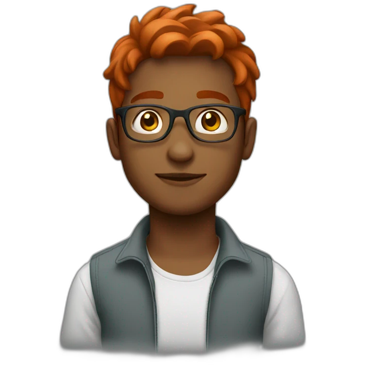 pakistani boy with glasses REDHEAD emoji
