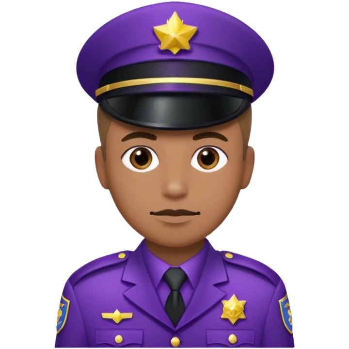 glitter purple officer emoji